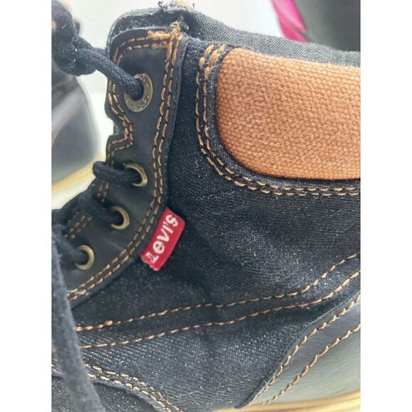 LEVI’S & THE CHILDREN’S Place Kids Boots Size 3 Pink & Black & Blue Denim‎ - Picture 6 of 10